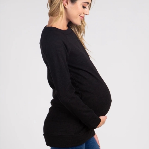 Black pinkblush maternity sweater - Picture 1 of 5